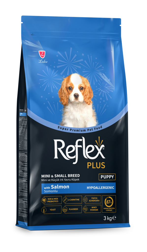 Hrana uscata pentru caini, Reflex Junior Talie Mica cu Somon - HYPOALLERGENIC 3 kg