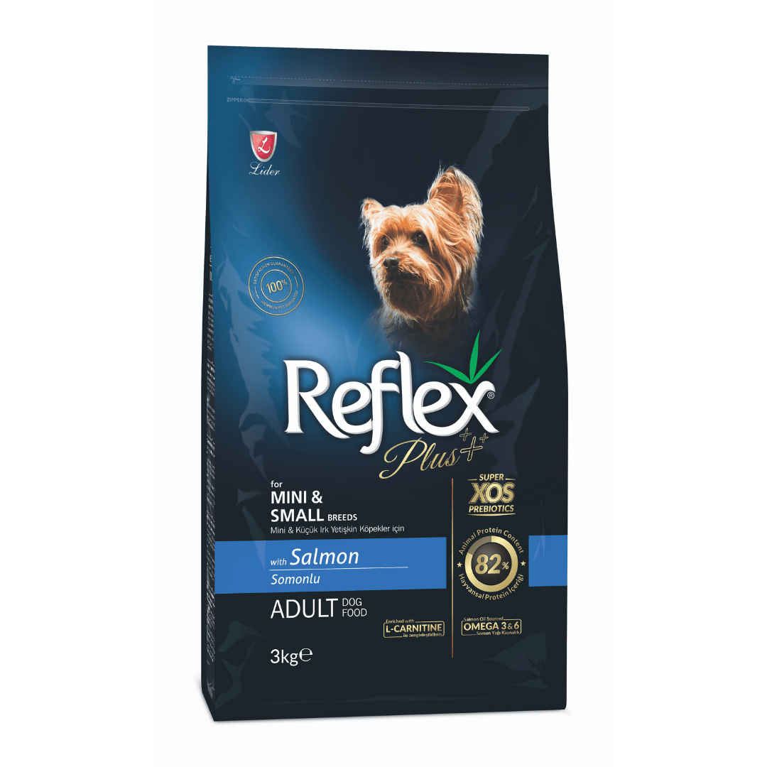 Mancare uscata pentru caini, Reflex Plus Adult Dog Talie Mica Somon 3 kg