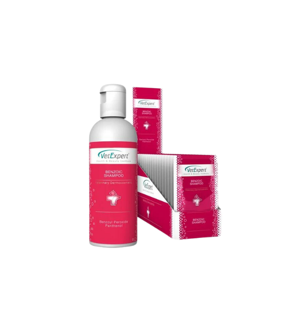 VetExpert Sampon benzoic, 20 plicuri x 15 ml
