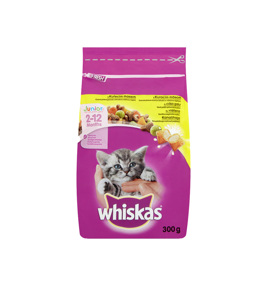 Whiskas hrana uscata cu pui pentru pisici junioare 300 g