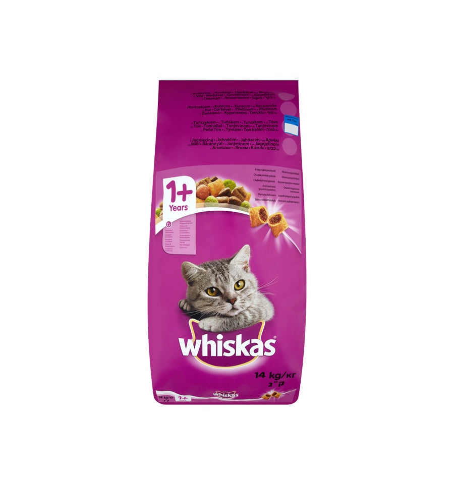 Whiskas hrana uscata cu ton pentru pisici adulte
