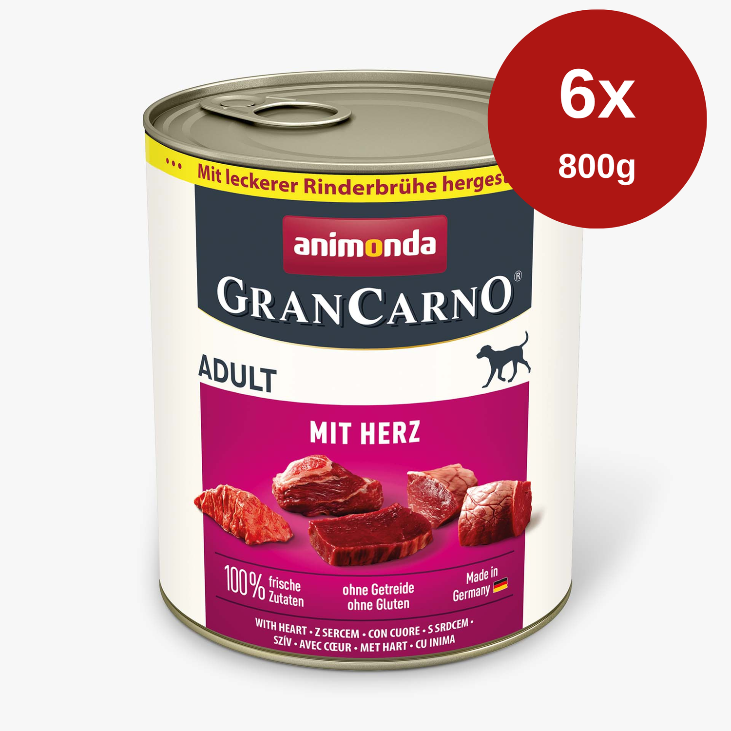 Hrana umeda pentru caini Grancarno Adult Dog Inima 6 x