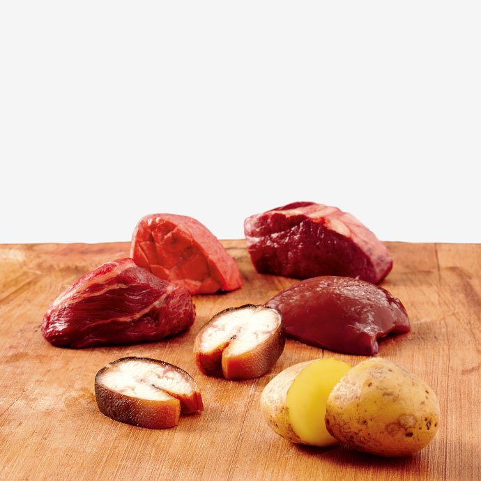 Hrana umeda pentru caini GranCarno Adult Tipar afumat + Cartofi 24x800gr