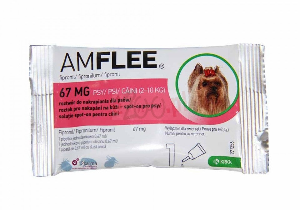 AMFLEE DOG 3 PIPETE X 67 MG- S (2-10 KG)