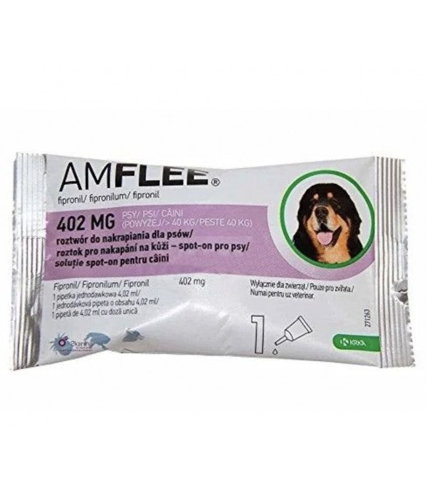 AMFLEE DOG 3 PIPETE X 402 MG- XL (40-60KG)