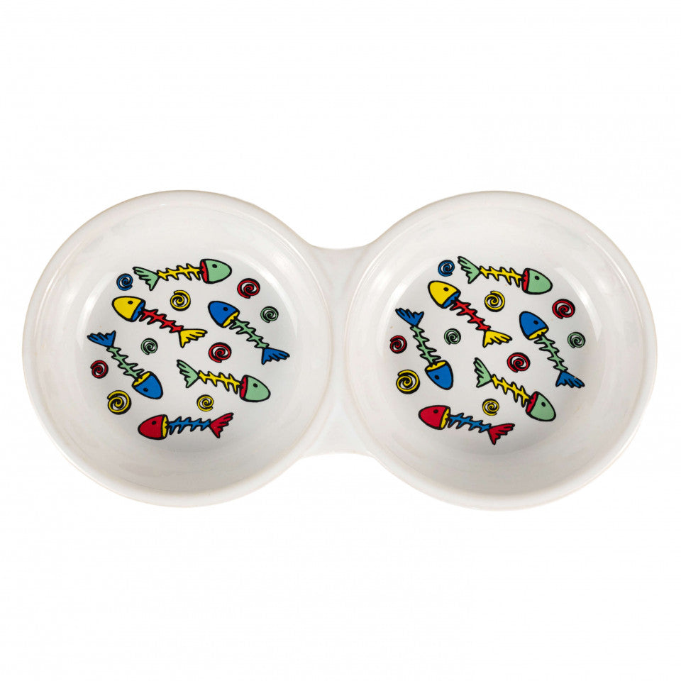Castron ceramica, dublu - 22cm