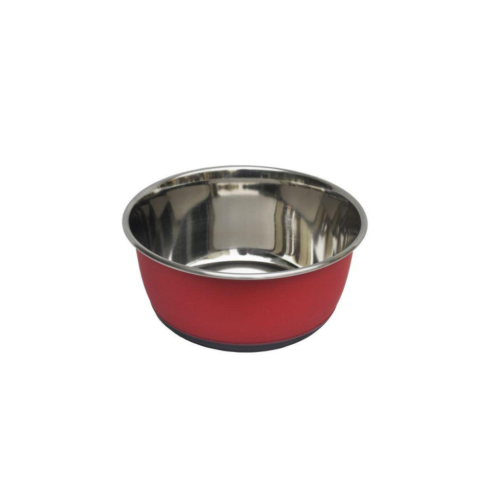 Castron inox antiderapant - Rosu
