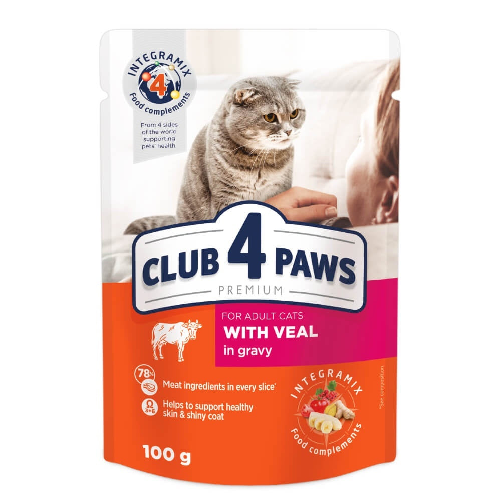Club 4 Paws Cat - Hrana umeda premium - Vitel - 24 x 100g