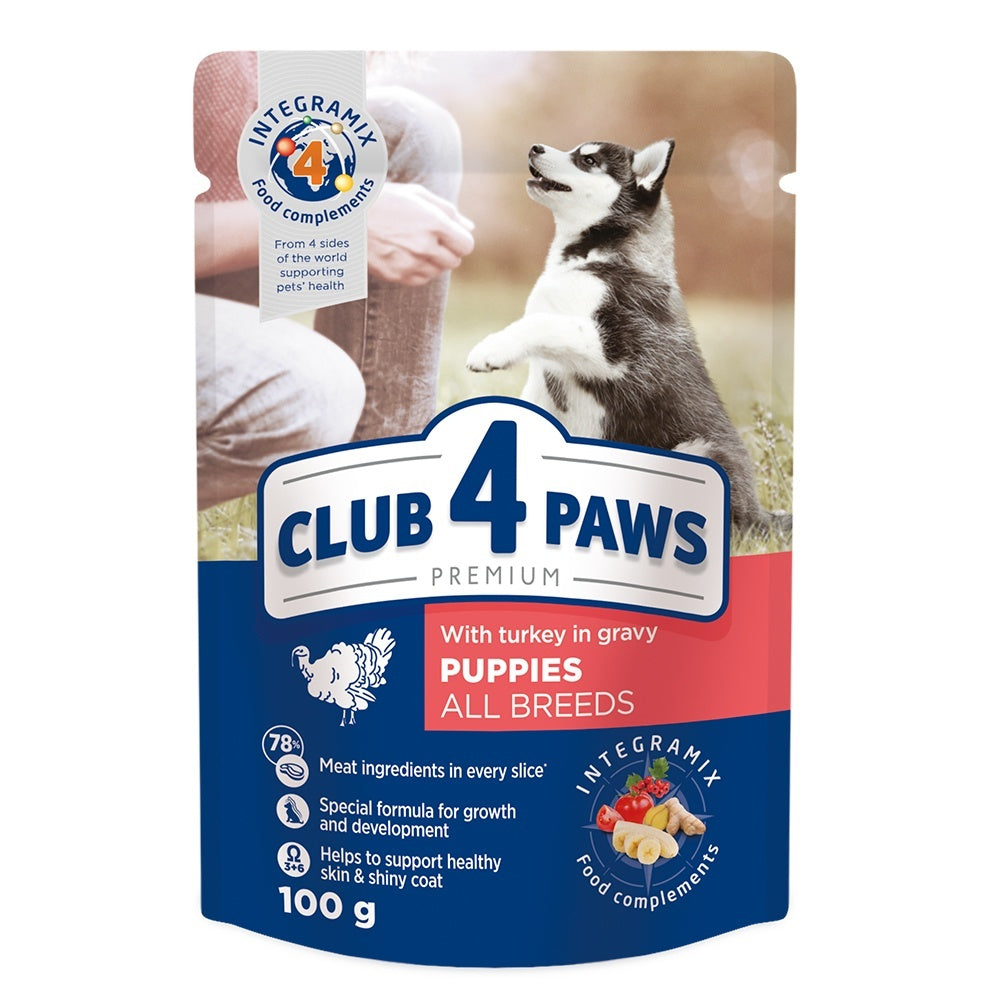 Club 4 Paws Puppy - Premium Wet Food - Turkey - 24 x 100g