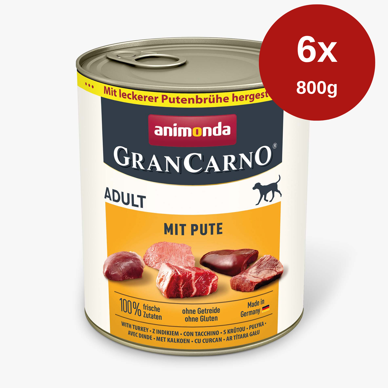 Hrana umeda pentru caini Grancarno Adult Dog Curcan 6 x