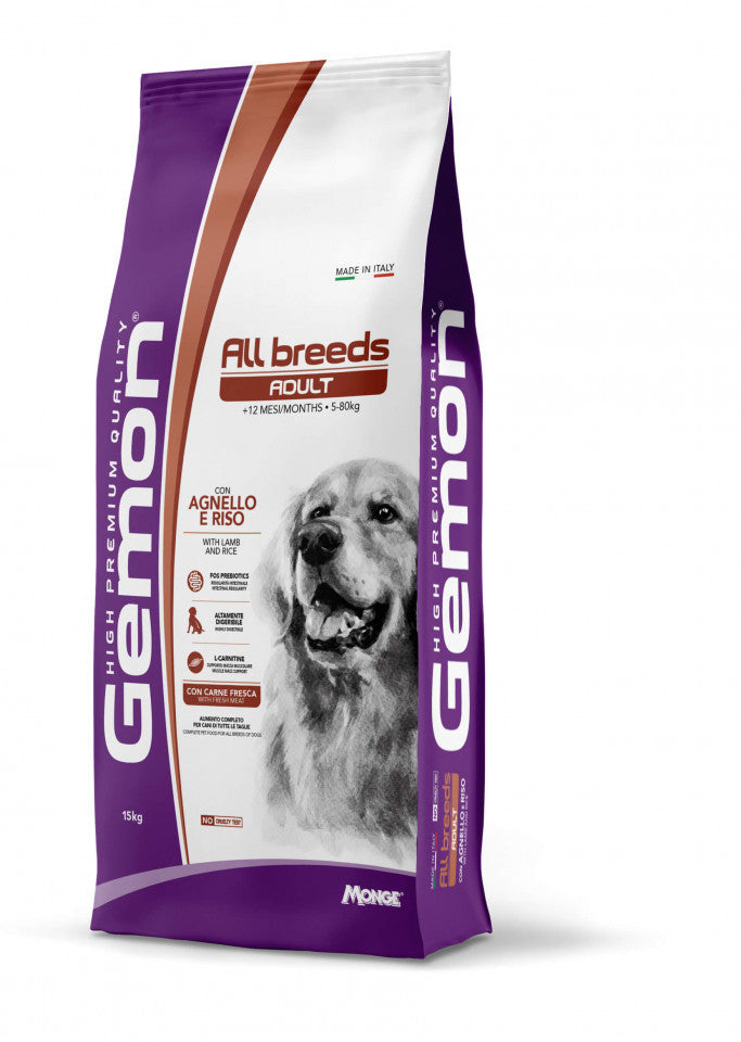 Gemon Adult All Breeds - Hrana uscata completa - Miel si Orez - 15kg