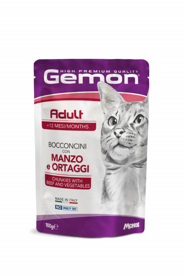 Gemon Chunkies Cat - Hrana umeda completa - Vita - 24 x 100g