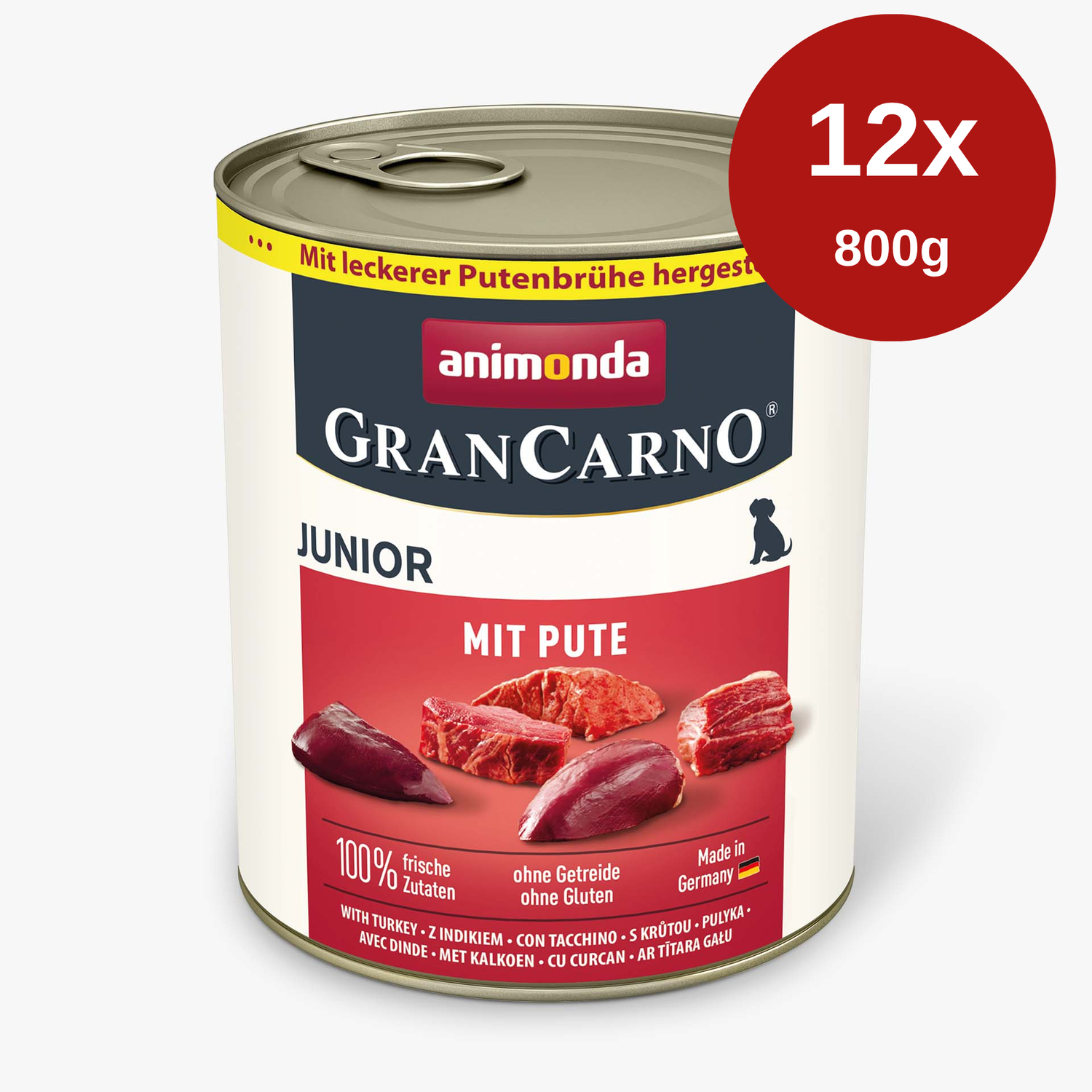 Hrana umeda pentru caini Grancarno Junior Curcan 12 x
