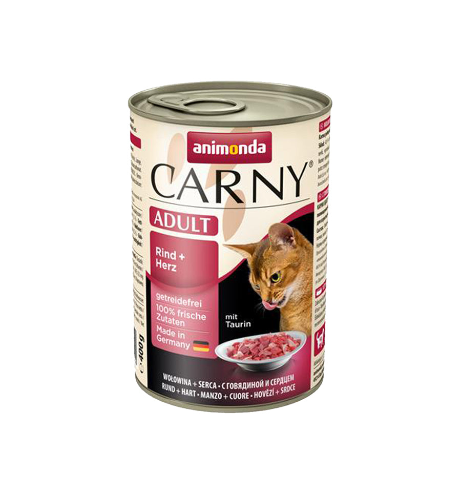Mancare umeda pentru pisici Carny Adult Vita + Inima 400g