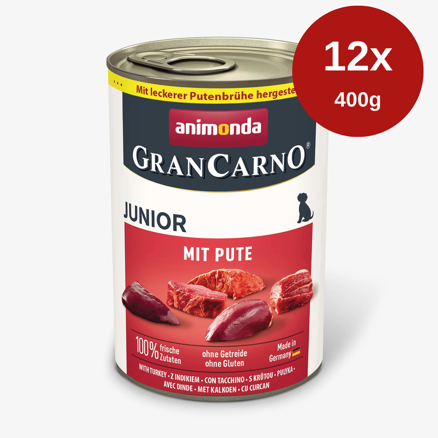 Hrana umeda pentru caini Grancarno Junior Curcan 12 x