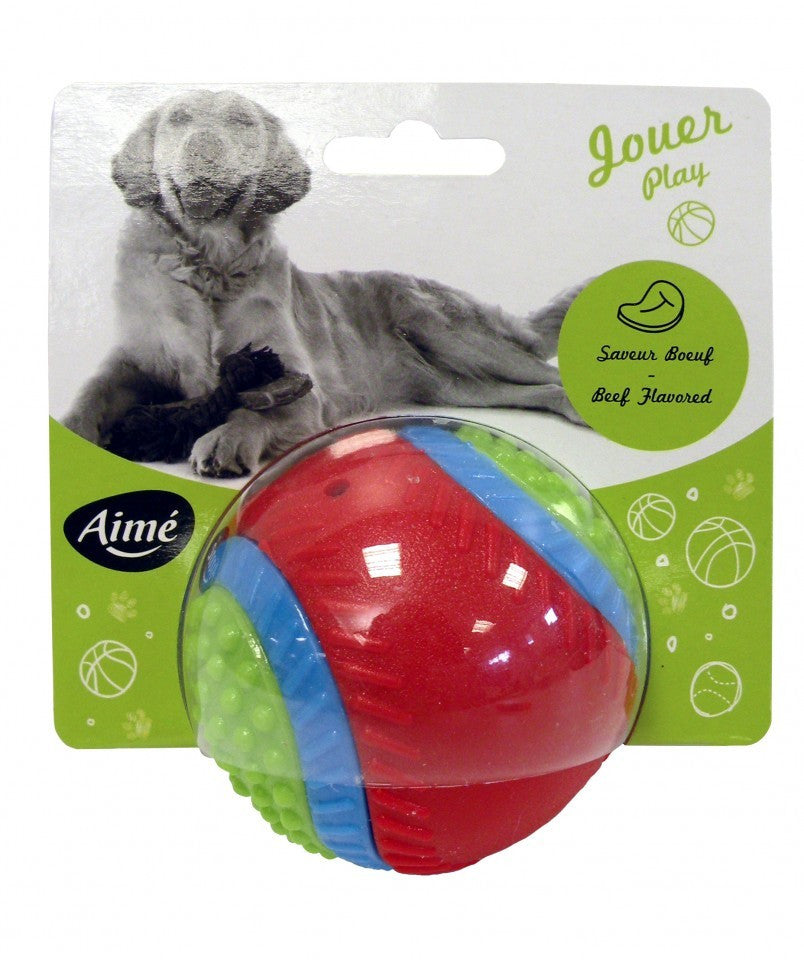 Rubber toy with beef flavor - 6cm