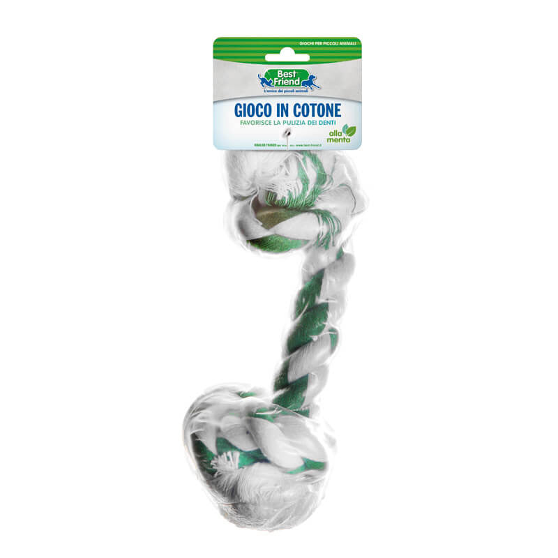 Mint-Flavored Cotton Rope Toy - (L-20cm) - 2 knots