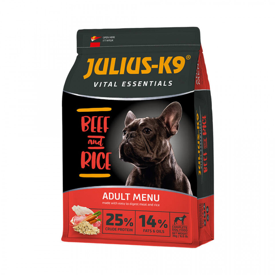 Julius K9 Adult Vital Essentials - Premium Dry Food - Beef & Rice