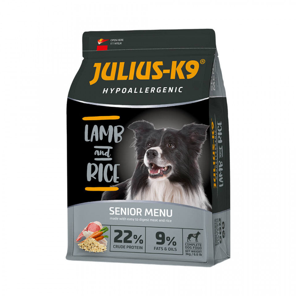 Julius K9 Senior - Premium Hypoallergenic Dry Food - Lamb & Rice