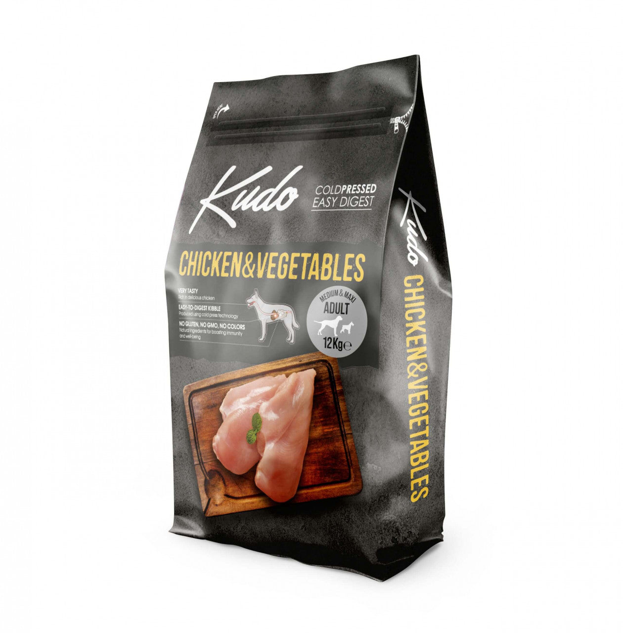 Kudo Adult - Cold Pressed Dry Food - Chicken & Vegetables - 12kg