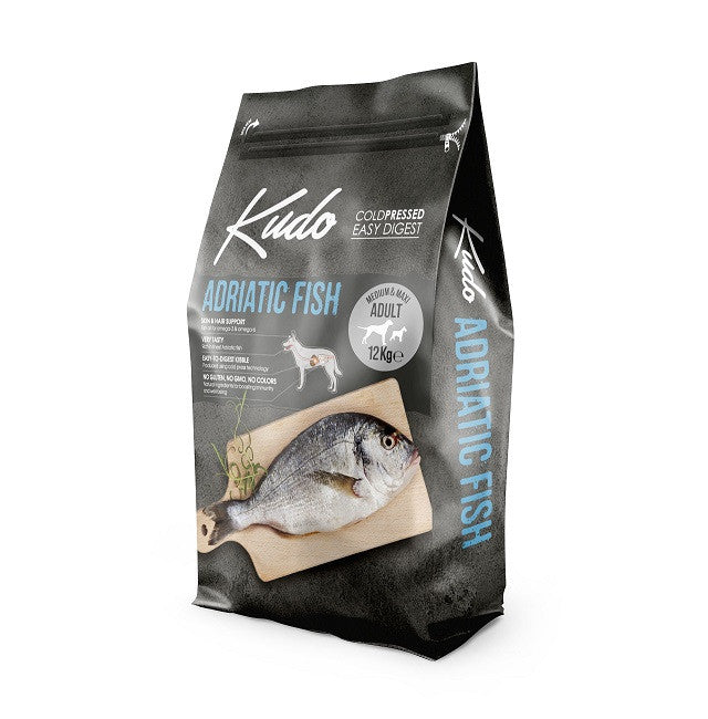 Kudo Adult Mediu-Maxi - Hrana uscata, presata la rece - Peste