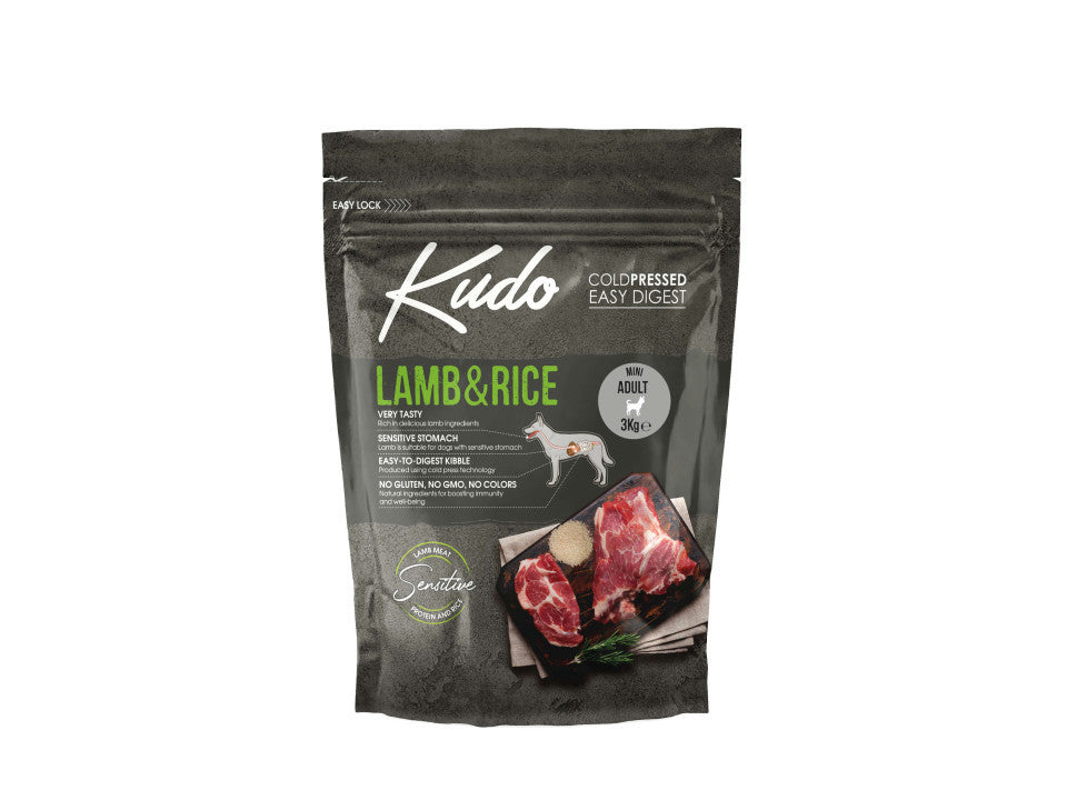 Kudo Adult Mini Sensitive - Cold Pressed Dry Food - Lamb and Rice