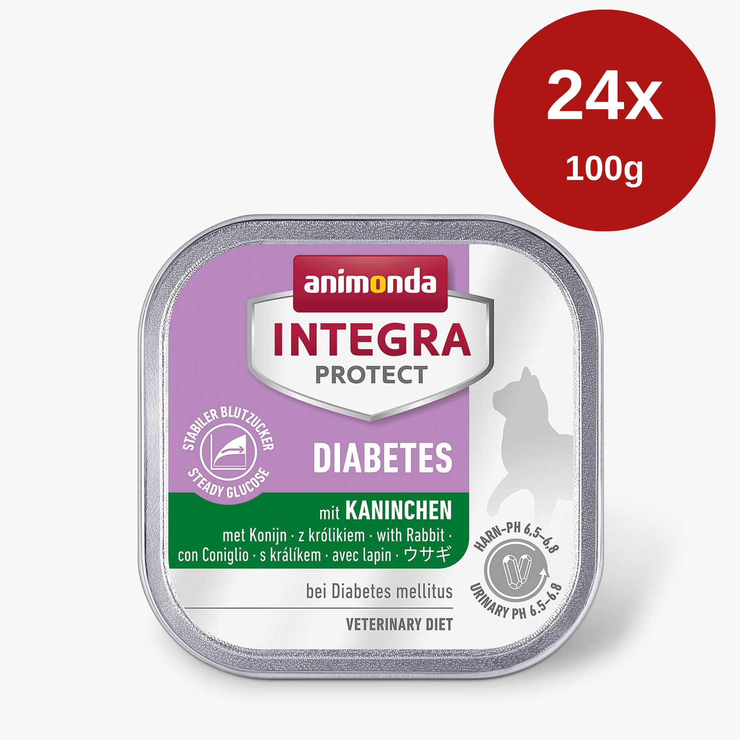 Hrana umeda pentru pisici Integra Protect Diabetic Iepure 24 x100gr