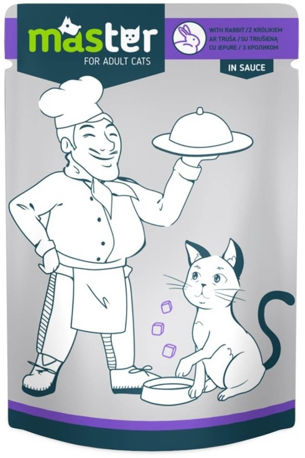 Master Cat - Hrana umeda profesionala - Iepure - 80g