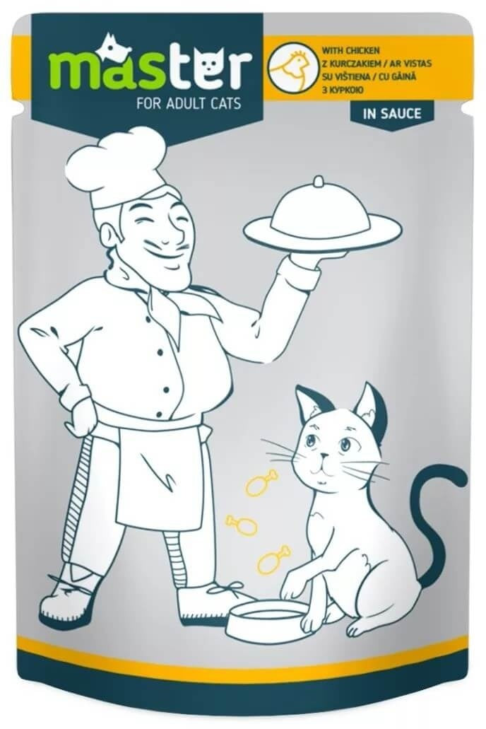 Master Cat - Hrana umeda profesionala - Pui - 24 x 80g