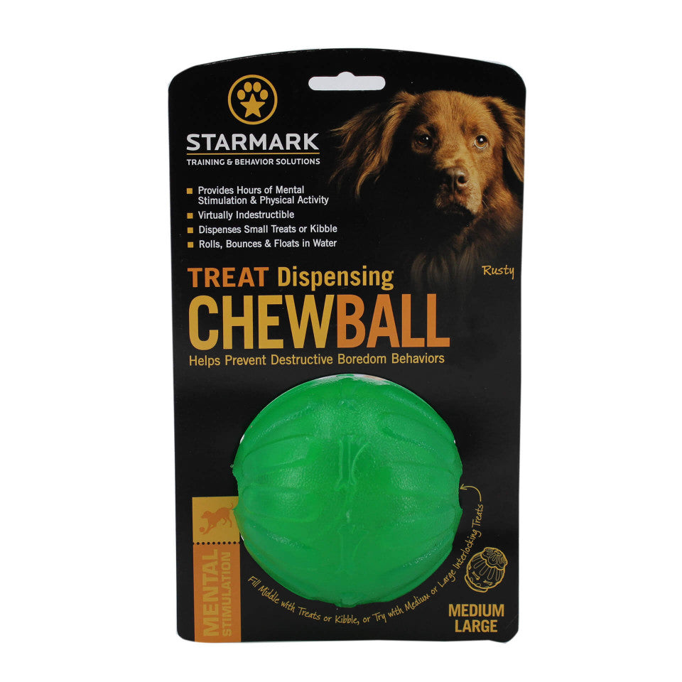 Starmark Chew Ball Dispensing Toy - Size M-L
