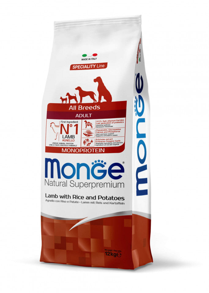 Monge Natural Superpremium Adult All Breeds - Lamb and Rice - 12kg
