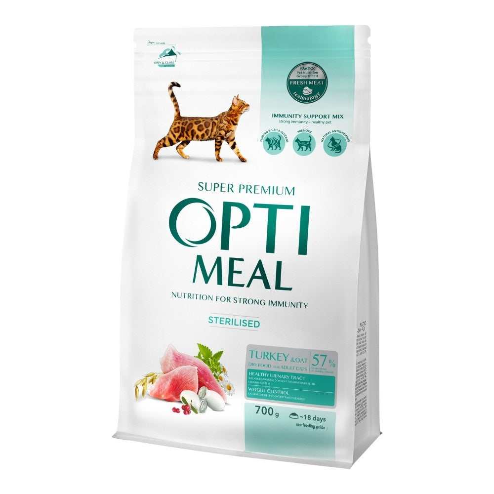 Optimeal Cat Sterilised - Hrana uscata super-premium - Curcan si Ovaz