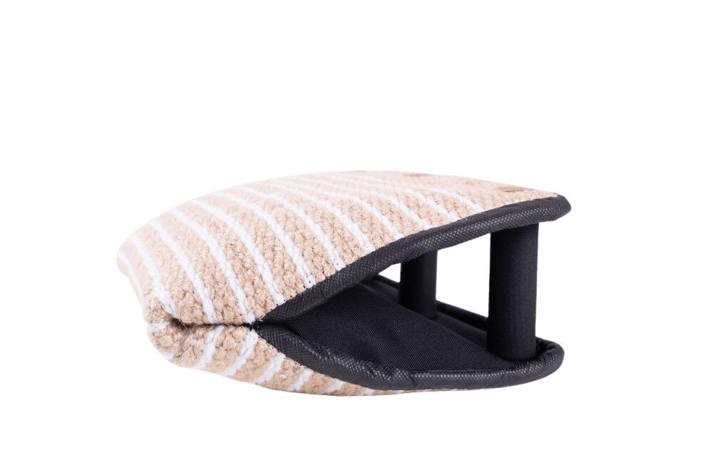 Bite pillow with three handles, jute, DogTech