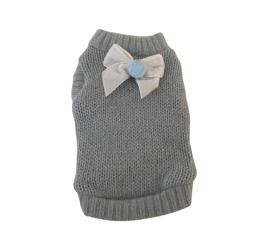 Puppy Pon Pon Sweater - Blue