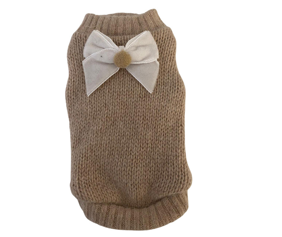 Pon Pon Puppy Sweater - Caramel