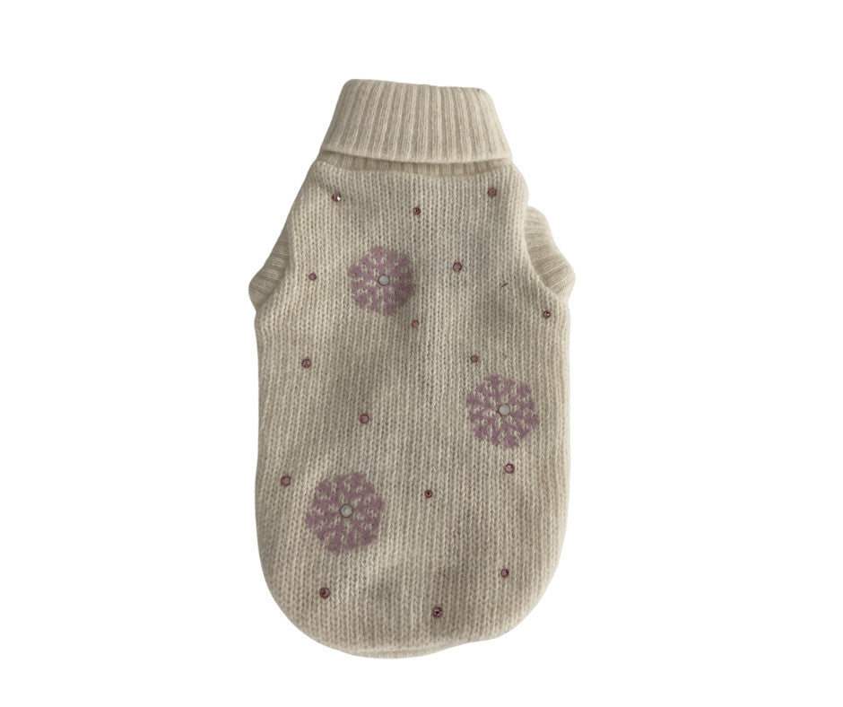 Romantic Snowflake Sweater - S - Pink