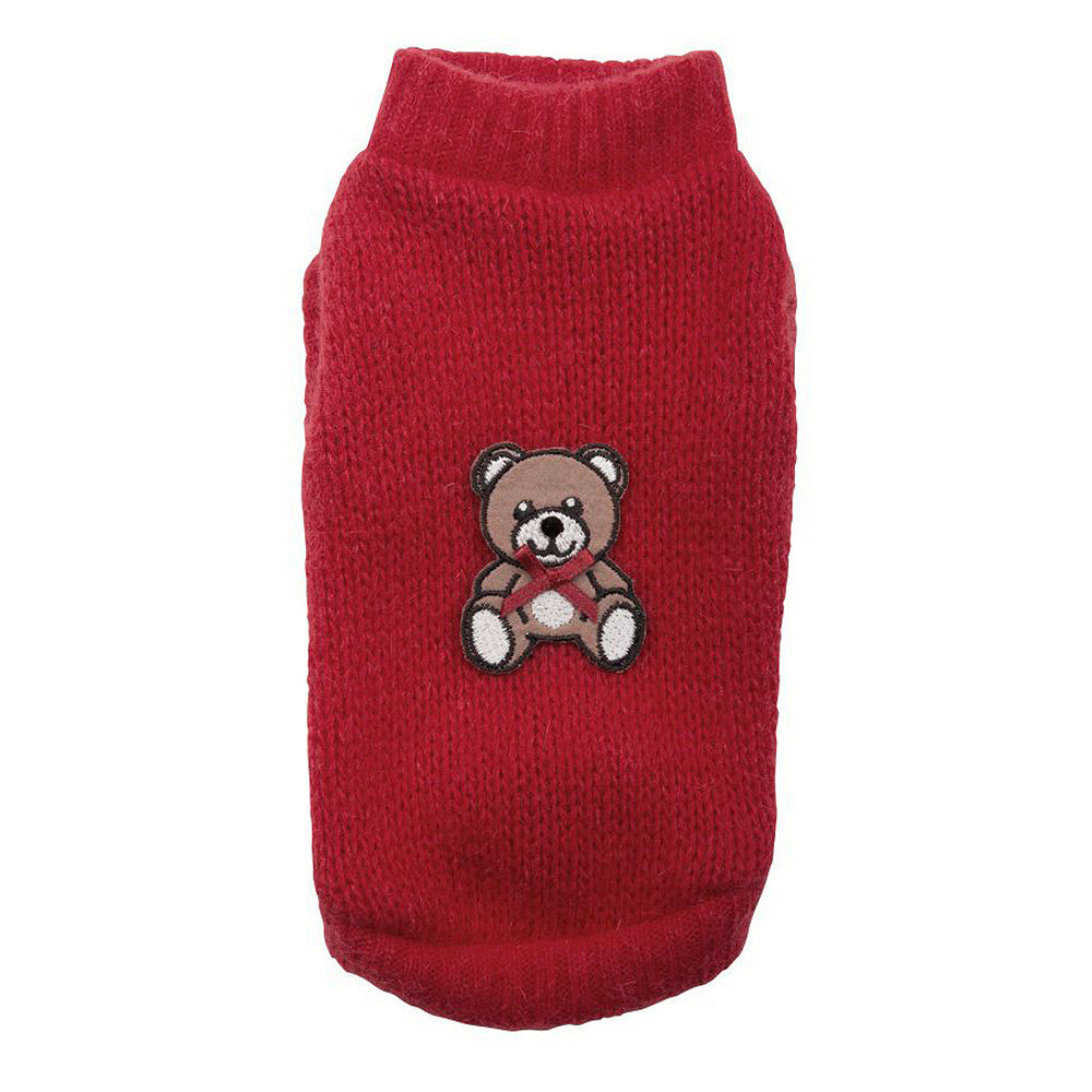 Teddy Bear Sweater - XS - Red