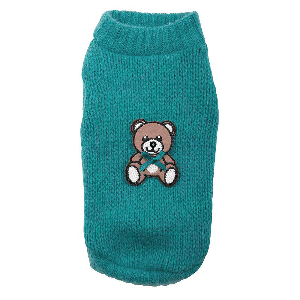 Teddy Bear Sweater - XS - Green