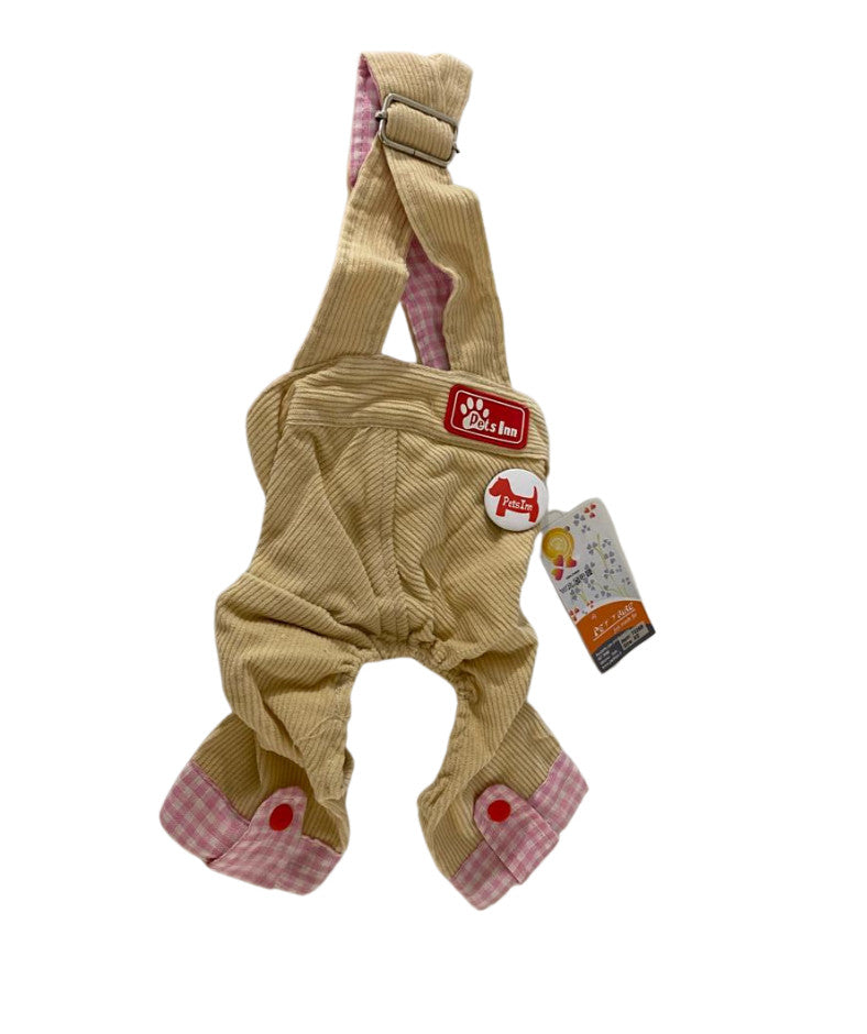 Cotton jumpsuit - S - Beige