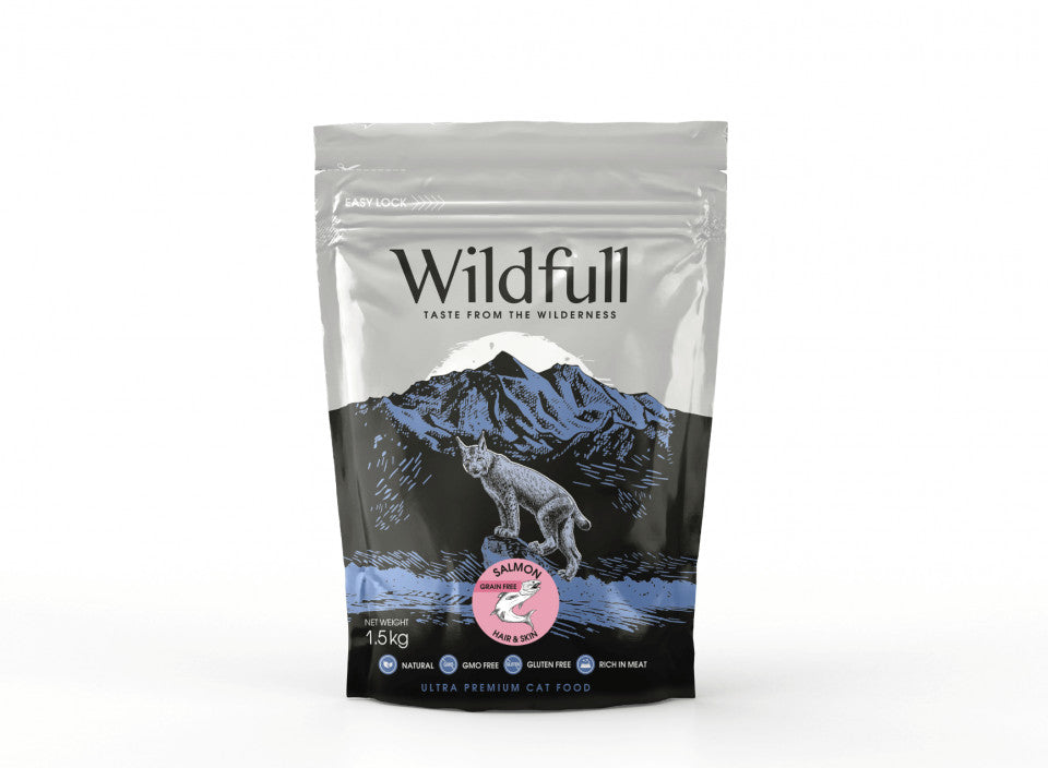 Wildfull Cat Hair & Skin - Hrana uscata ultra-premium - Somon