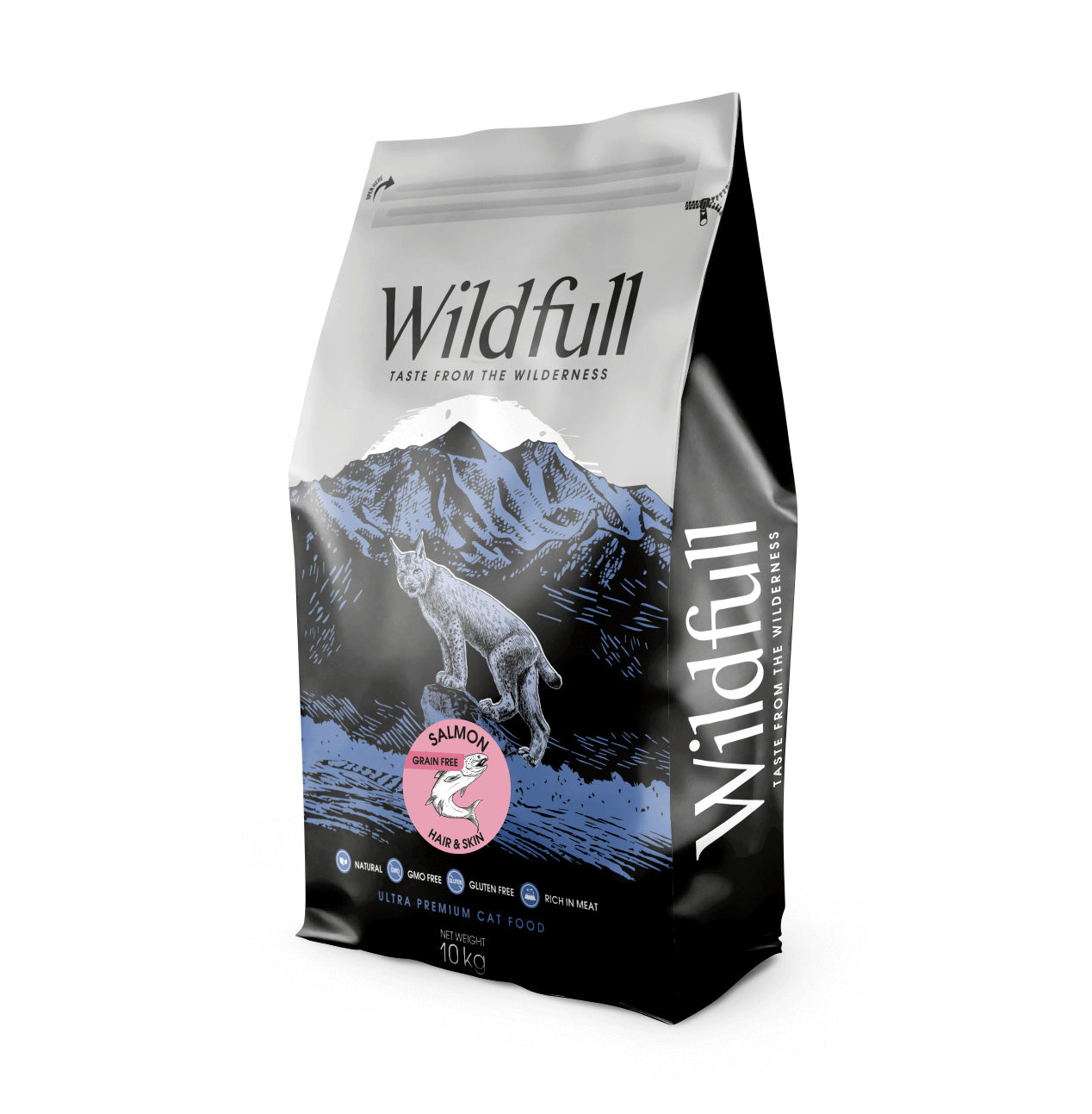 Wildfull Cat Hair & Skin - Hrana uscata ultra-premium - Somon