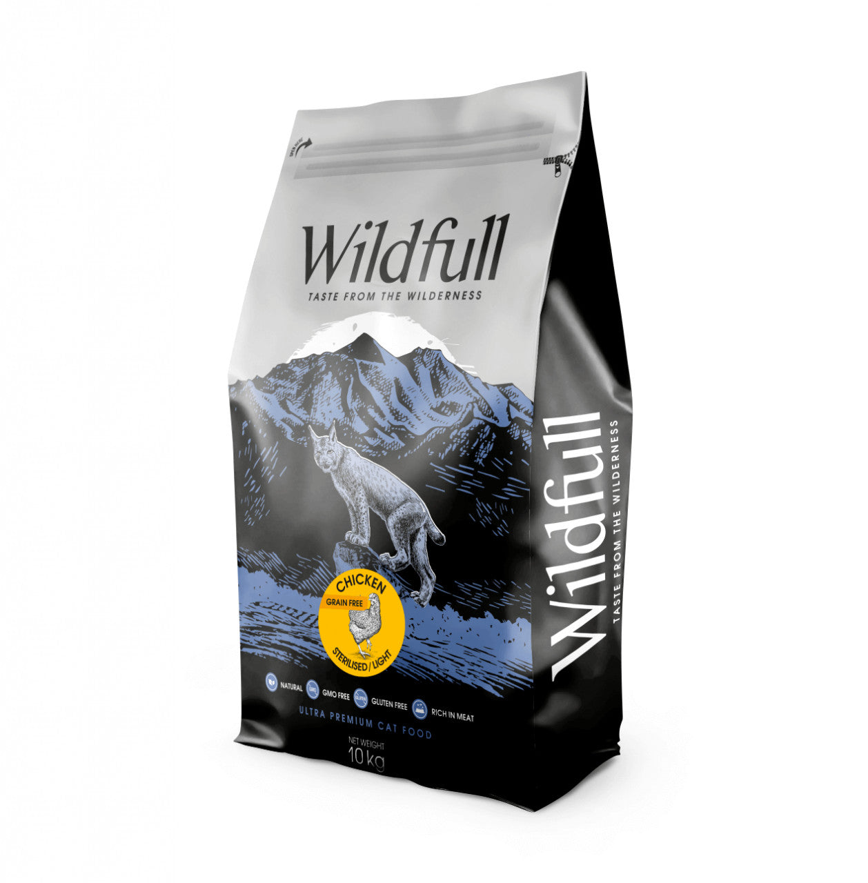 Wildfull Cat Sterilized, Light - Hrana uscata ultra-premium - Pui