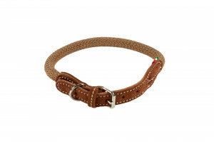 Zgarda cordelina, piele - 55cm - Maro