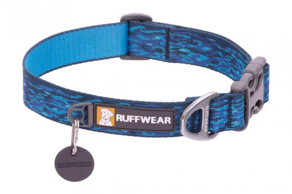 Ruffwear Flat Out Collar - M - Oceanic Distortion
