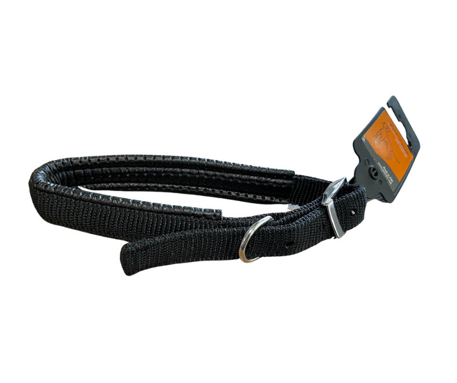 Zgarda nylon captusita - 2cm - Negru
