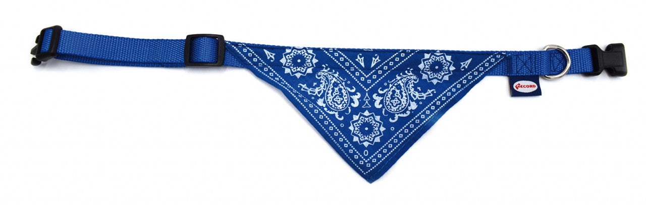 Zgarda nylon cu bandana - S - Albastru