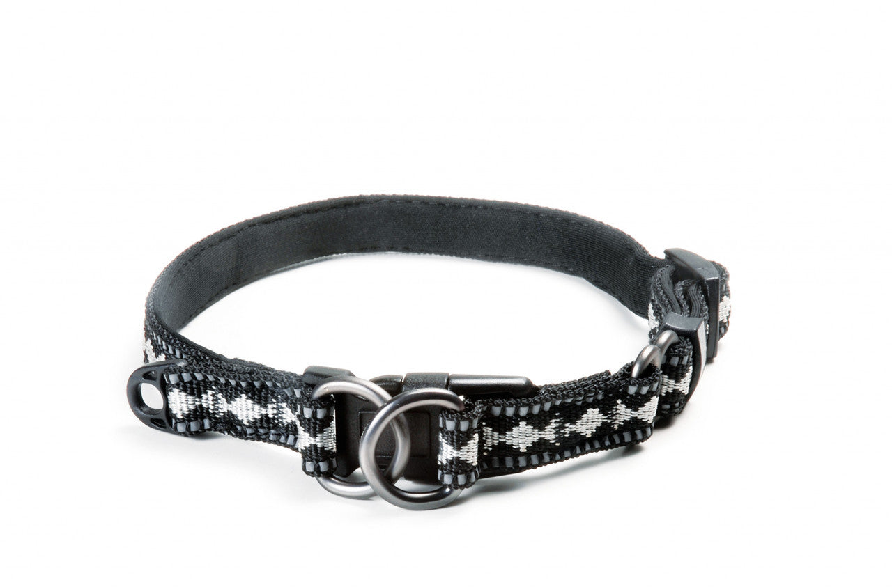 Zgarda nylon, neopren - 1.5cm - Negru