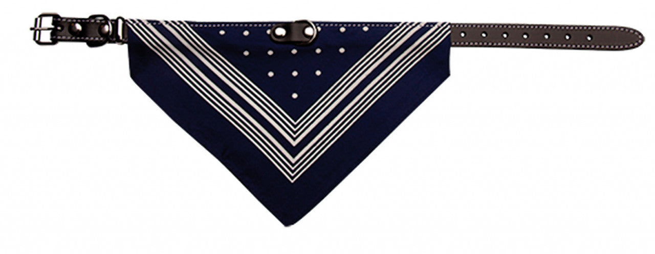 Zgarda piele, cu bandana - S