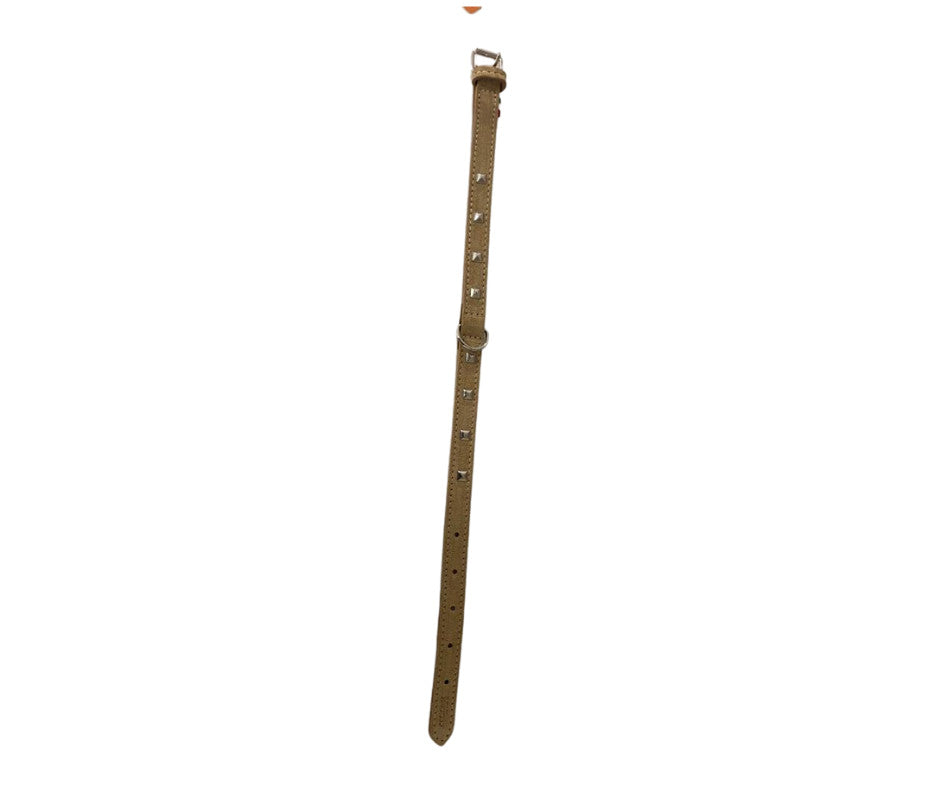 Zgarda piele, tinte - 55cm - Bej