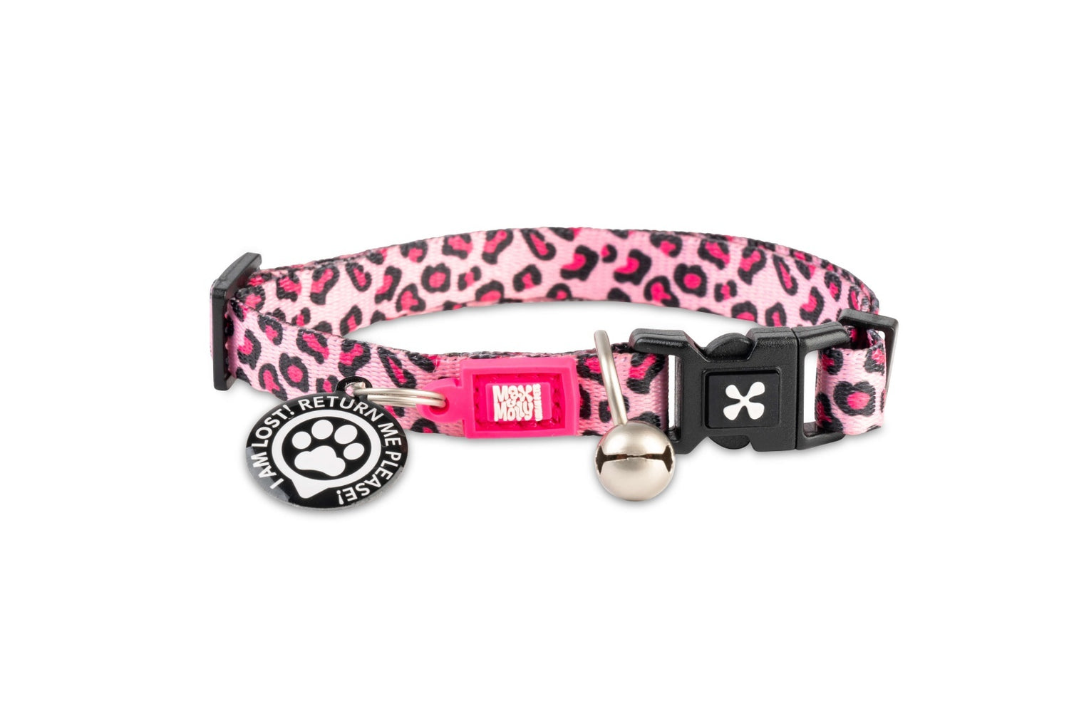 Zgarda pisici Max & Molly Smart ID - Leopard Pink